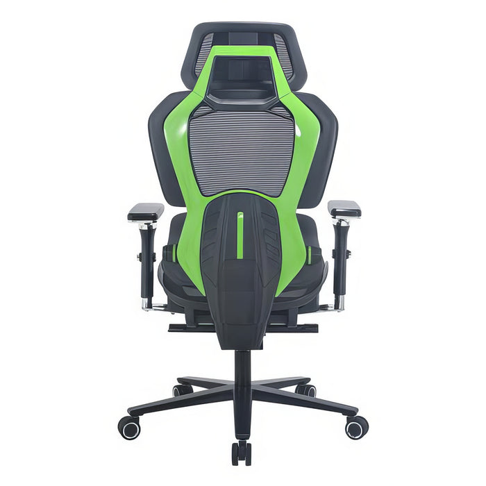 Fauteuil de jeu et de bureau ergonomique Duoflex de TygerClaw à dossier haut - vert