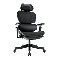 Fauteuil de jeu et de bureau ergonomique Duoflex de TygerClaw à dossier haut - noir