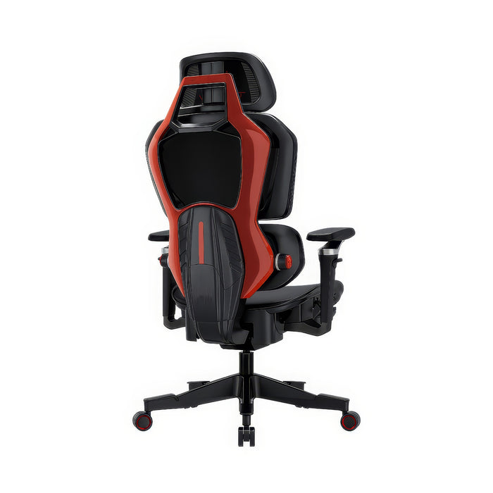 Fauteuil de jeu et de bureau ergonomique Duoflex de TygerClaw à dossier haut - rouge