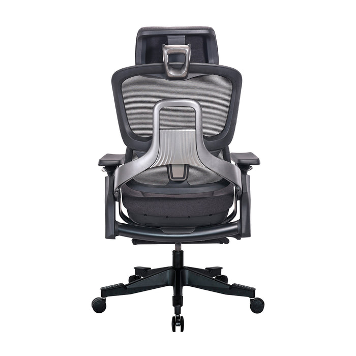 Fauteuil de bureau ergonomique réglable en mailles TygerClaw à dossier haut - noir