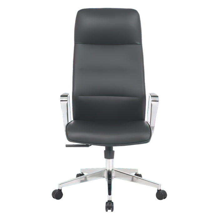 Fauteuil président en microfibre de polyuréthanne TygerClaw à dossier haut - noir