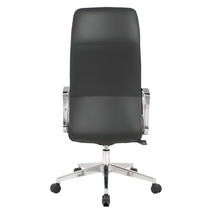 Fauteuil président en microfibre de polyuréthanne TygerClaw à dossier haut - noir