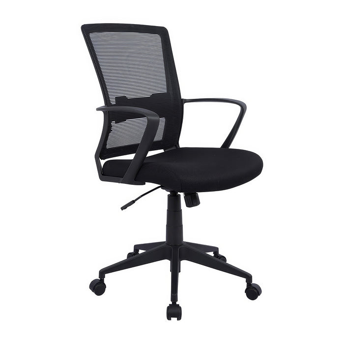 Fauteuil de bureau en mailles et tissu TygerClaw à mi-dossier - noir