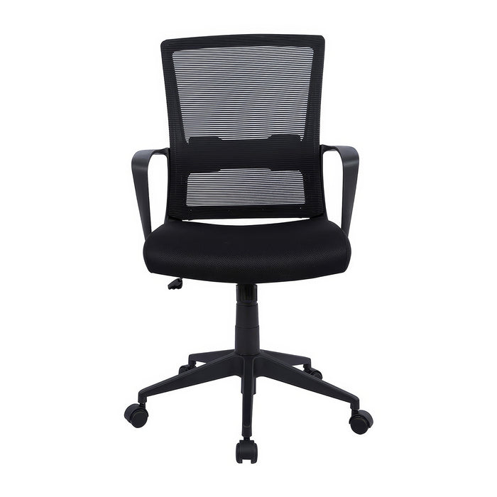 Fauteuil de bureau en mailles et tissu TygerClaw à mi-dossier - noir