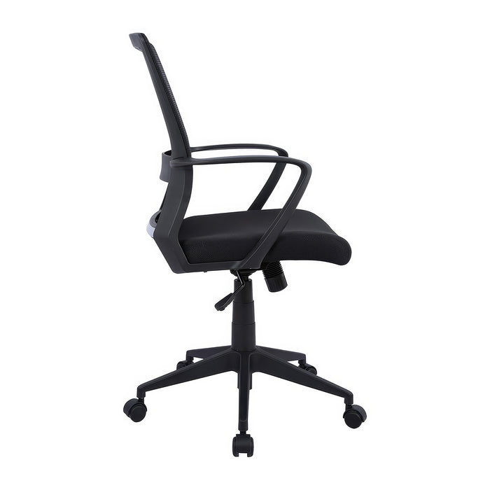 Fauteuil de bureau en mailles et tissu TygerClaw à mi-dossier - noir
