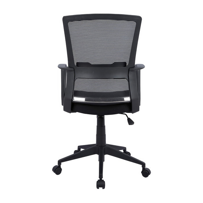 Fauteuil de bureau en mailles et tissu TygerClaw à mi-dossier - noir