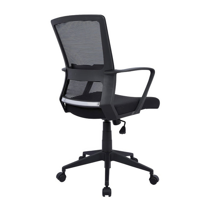 Fauteuil de bureau en mailles et tissu TygerClaw à mi-dossier - noir