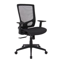 Chaise de bureau en mailles TygerClaw à dossier haut - noire