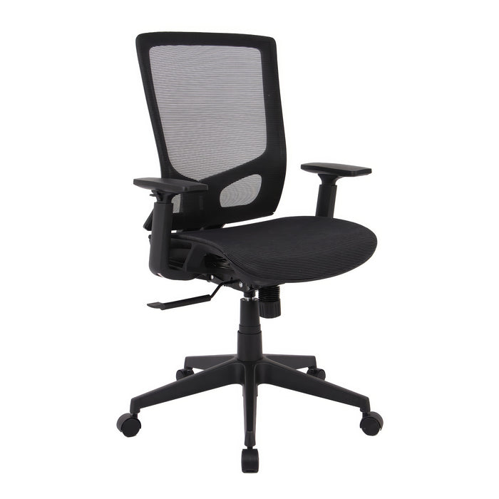 Chaise de bureau en mailles TygerClaw à dossier haut - noire