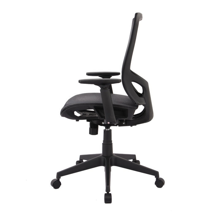 Chaise de bureau en mailles TygerClaw à dossier haut - noire