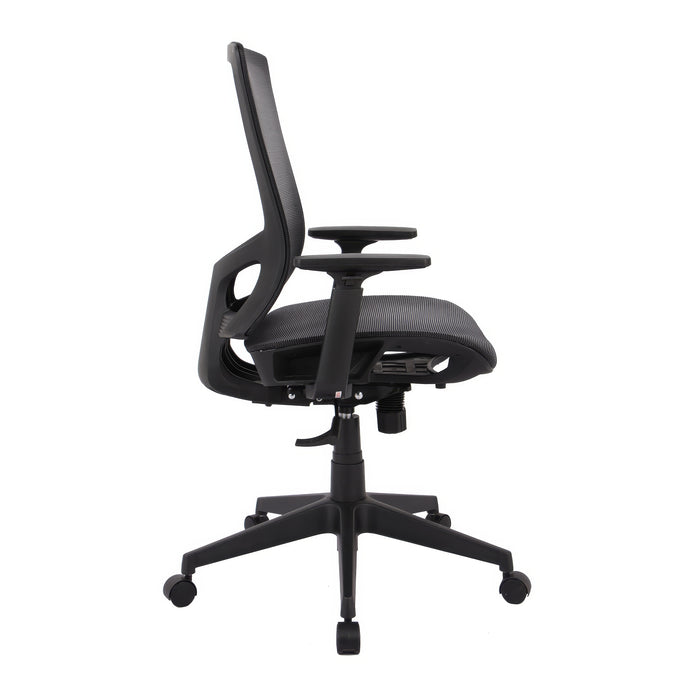 Chaise de bureau en mailles TygerClaw à dossier haut - noire