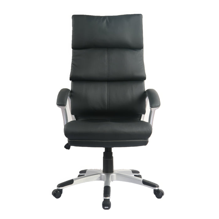 Fauteuil président TygerClaw à dossier haut en similicuir en polyuréthanne - noir