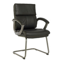 Chaise de bureau TygerClaw mi-dossier en similicuir en polyuréthanne - noire