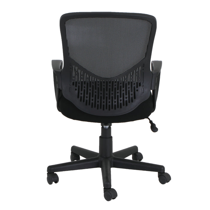 Fauteuil de bureau durable en mailles TygerClaw à dossier bas - noir