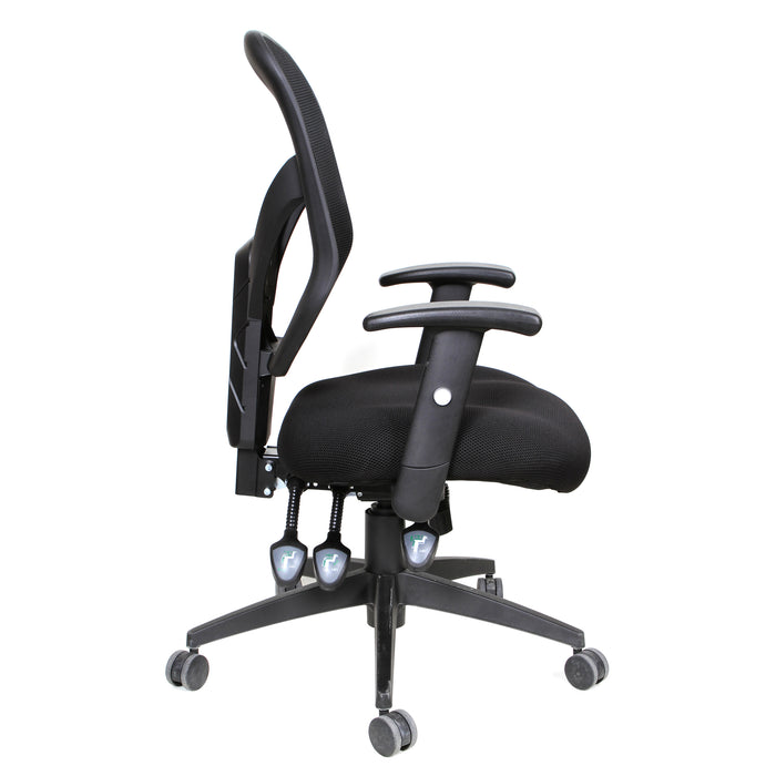 Fauteuil de bureau en mailles TygerClaw à mi-dossier - gris