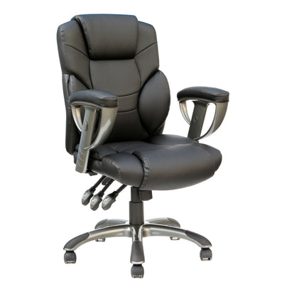 Tygerclaw Executive High Back Bonded Leather Office Chair - Grey|Fauteuil président TygerClaw en cuir contrecollé à dossier haut - gris