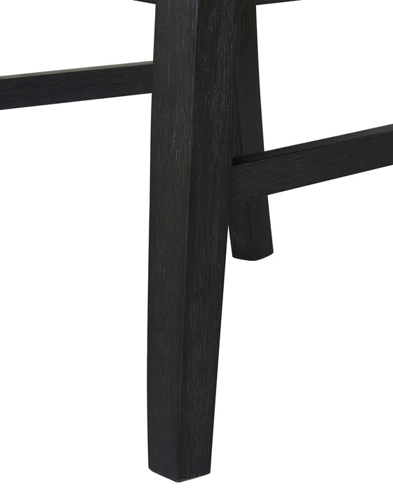 Chaise de salle à manger Trove avec dossier en échelle - noire 