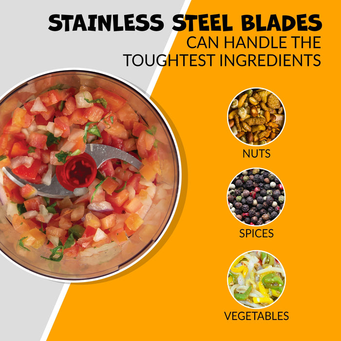 Hachoir pour guacamole et salsa à 2 vitesses Taco Tuesday de Nostalgia - TTCHP2RD