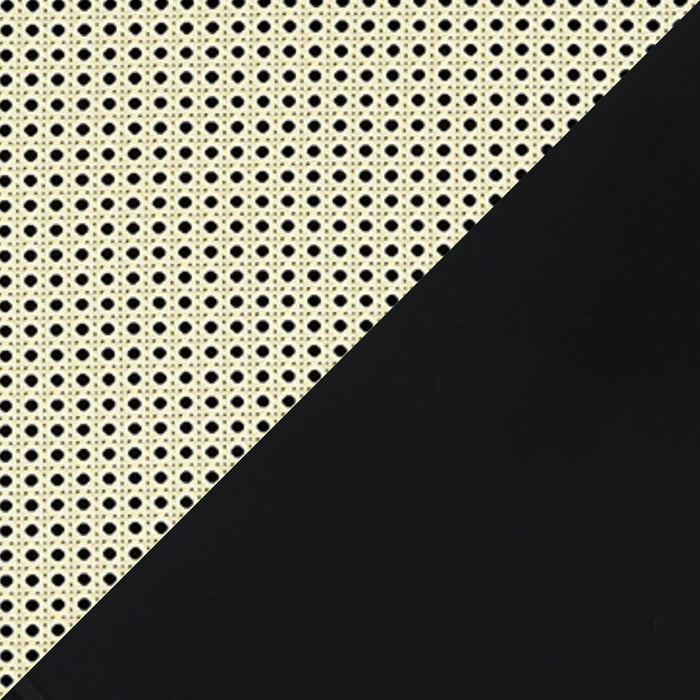 Meuble pour téléviseur moderne Sheridan de Manhattan Comfort de 62,99 po avec cannage - noir