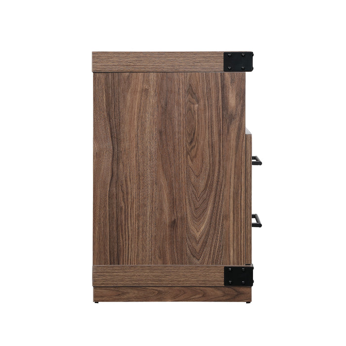 Meuble pour téléviseur Richmond de Manhattan Comfort de 60 po avec 2 tiroirs et 4 tablettes - brun