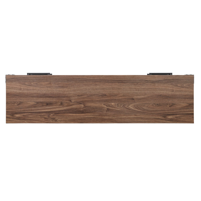 Meuble pour téléviseur Richmond de Manhattan Comfort de 60 po avec 2 tiroirs et 4 tablettes - brun