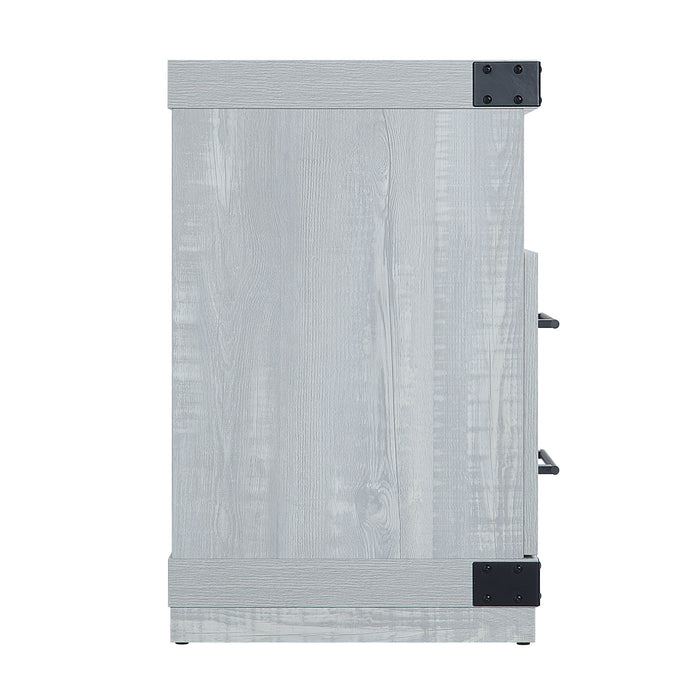 Meuble pour téléviseur Richmond de Manhattan Comfort de 60 po avec 2 tiroirs et 4 tablettes - gris