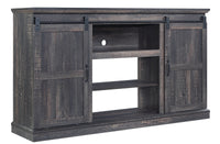 Meuble pour téléviseur Myrtle de Manhattan Comfort de 60 po avec 2 portes coulissantes - brun foncé