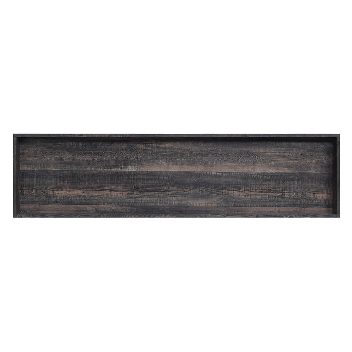 Meuble pour téléviseur Myrtle de Manhattan Comfort de 60 po avec 2 portes coulissantes - brun foncé