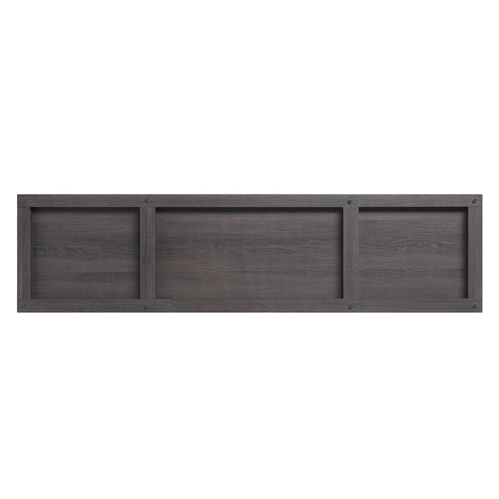 Meuble pour téléviseur Franklin de Manhattan Comfort de 60 po avec 2 portes et tablettes ouvertes - brun foncé