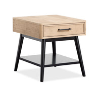  Table de bout Tyssen de 22 po avec rangement - bois de grève
