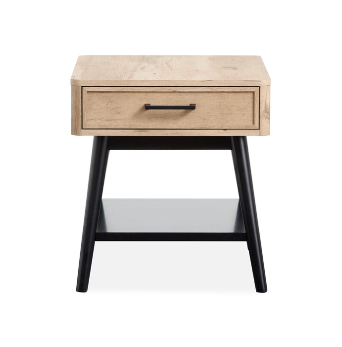 Table de bout Tyssen de 22 po avec rangement - bois de grève