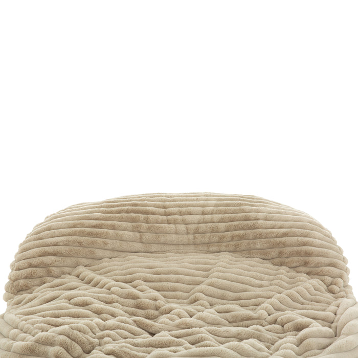 Fauteuil poire Teddy de Sealy en velours côtelé avec mousse à haute densité - beige