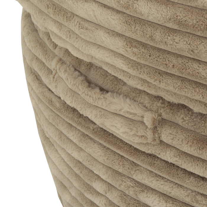 Fauteuil poire Teddy de Sealy en velours côtelé avec mousse à haute densité - beige