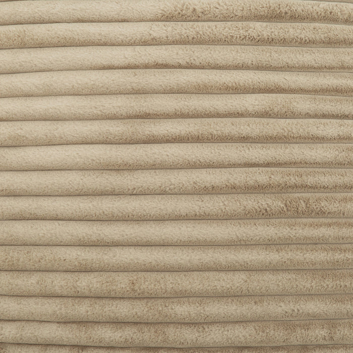Fauteuil poire Teddy de Sealy en velours côtelé avec mousse à haute densité - beige