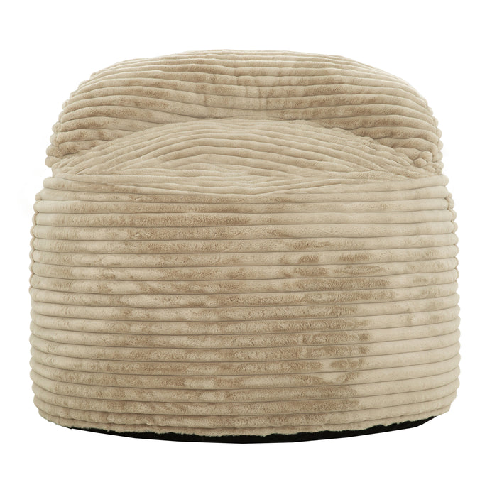 Fauteuil poire Teddy de Sealy en velours côtelé avec mousse à haute densité - beige