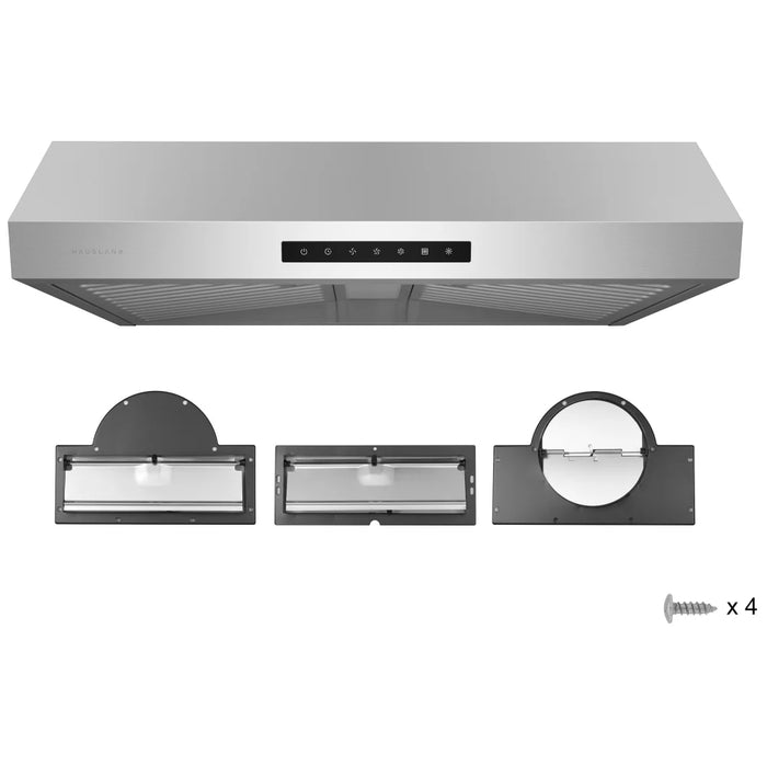 Hotte de cuisinière sous l'armoire Hauslane avec conduit - UC-PS60SS-30