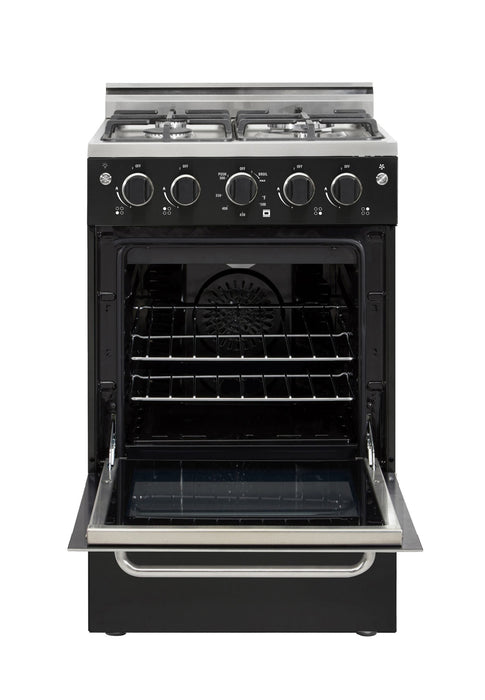 Cuisinière à gaz Prestige par Unique de 20 po à convection - UGP-20V PC1 B