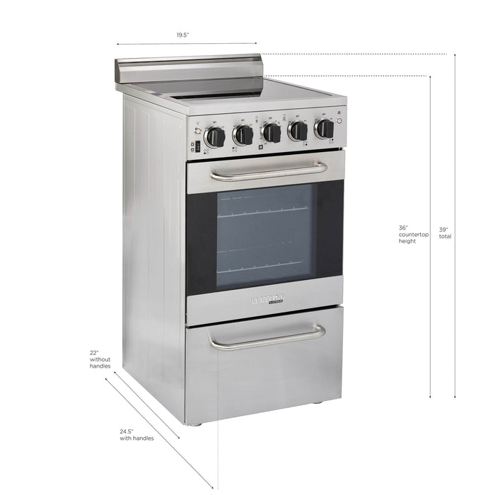 Cuisinière électrique Prestige par Unique de 20 po à convection - UGP-20V EC S/S