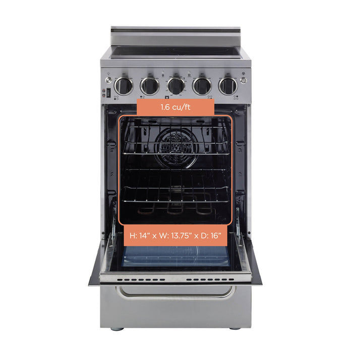 Cuisinière électrique Prestige par Unique de 20 po à convection - UGP-20V EC S/S