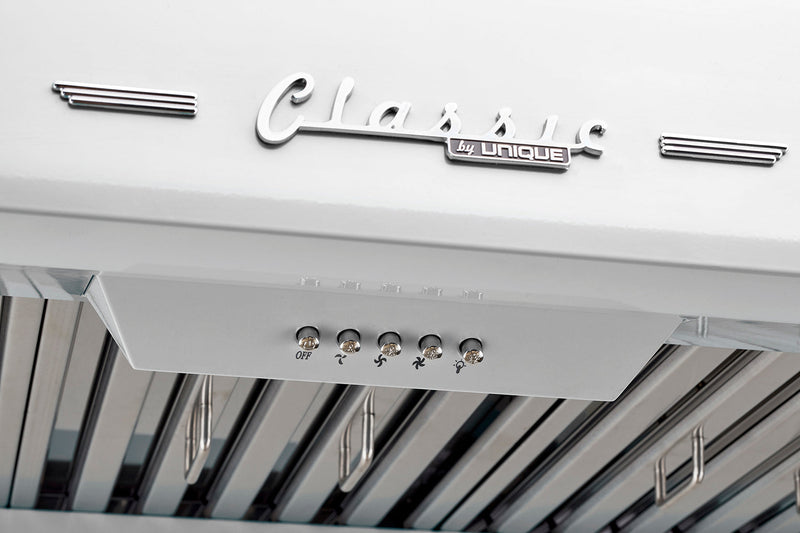 Hotte de cuisinière sous l'armoire Classic Rétro par Unique de 30 po - UGP-30CR RH W