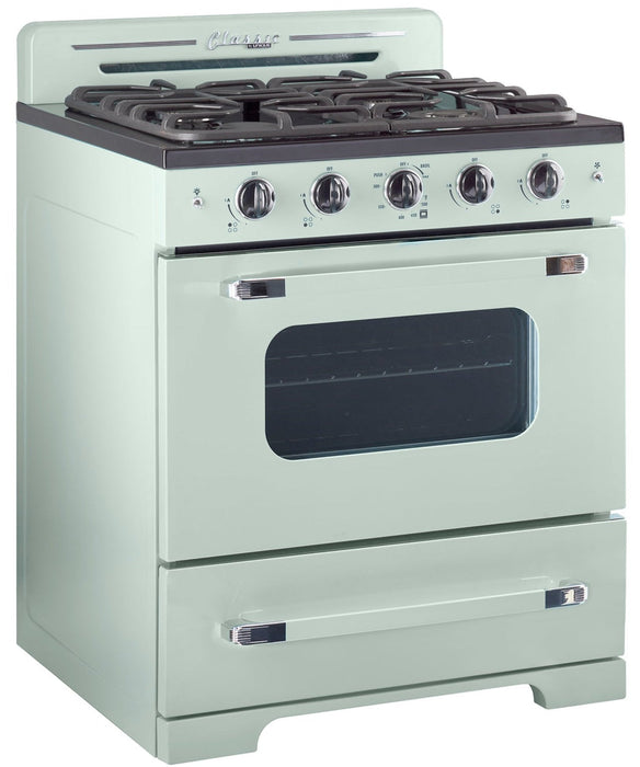 Cuisinière à gaz Classic Rétro par Unique de 30 po à convection - UGP-30CR LG
