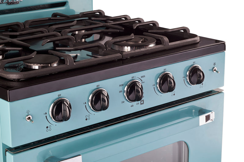 Cuisinière à gaz Classic Rétro par Unique de 30 po à convection - UGP-30CR T