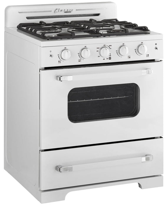 Cuisinière à gaz Classic Rétro par Unique de 30 po à convection - UGP-30CR W