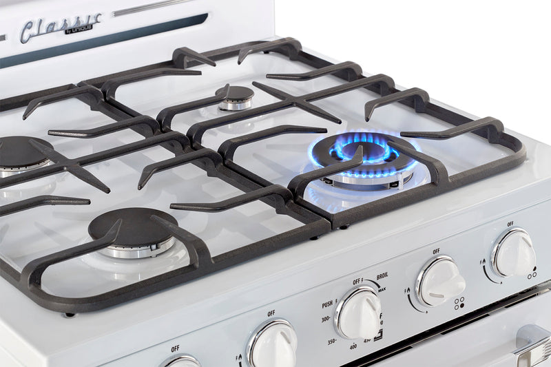 Cuisinière à gaz Classic Rétro par Unique de 30 po à convection - UGP-30CR W