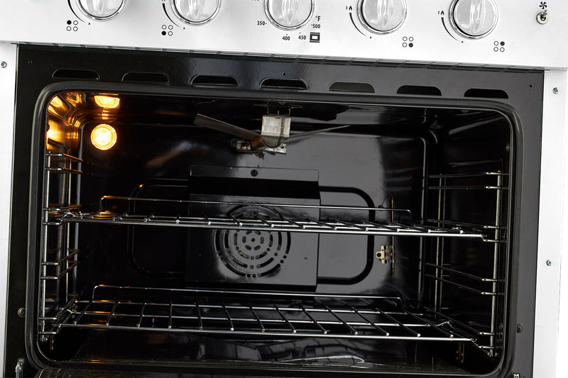 Cuisinière à gaz Classic Rétro par Unique de 30 po à convection - UGP-30CR W