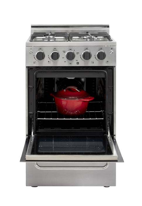 Cuisinière à gaz Prestige par Unique de 20 po à convection - UGP-20V PC1 S/S 