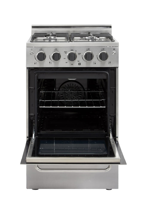 Cuisinière à gaz Prestige par Unique de 20 po à convection - UGP-20V PC1 S/S 