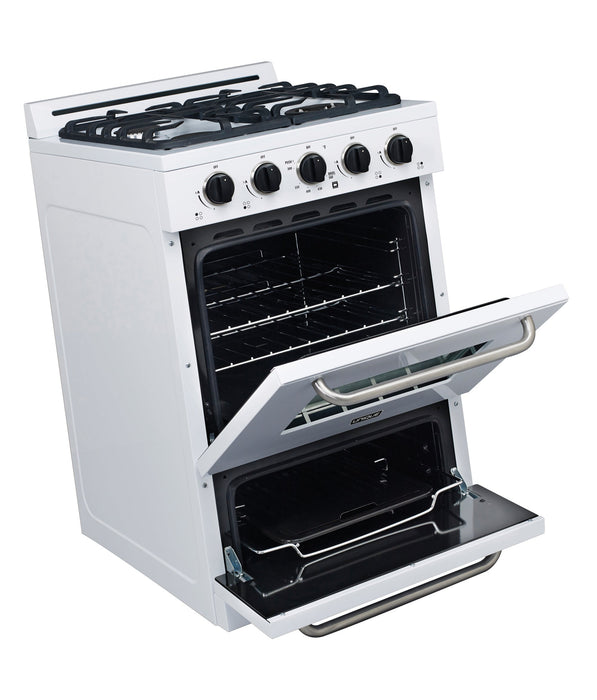 Cuisinière au gaz propane Hors réseau par Unique de 24 po avec allumage à pile - UGP-24G OF1 W