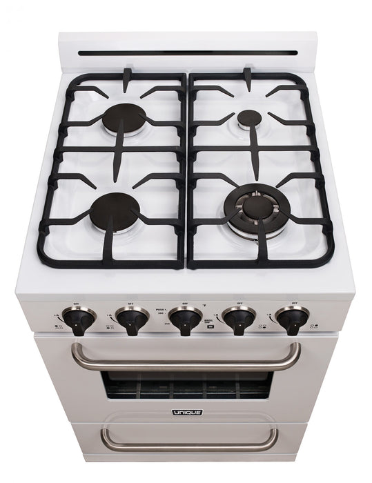 Cuisinière au gaz propane Hors réseau par Unique de 24 po avec allumage à pile - UGP-24G OF1 W