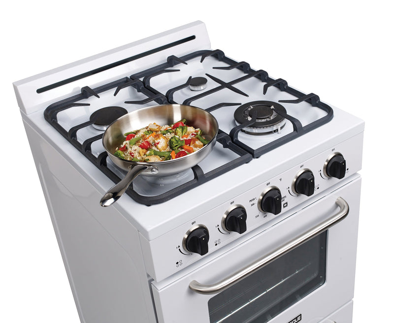 Cuisinière au gaz propane Hors réseau par Unique de 24 po avec allumage à pile - UGP-24G OF1 W